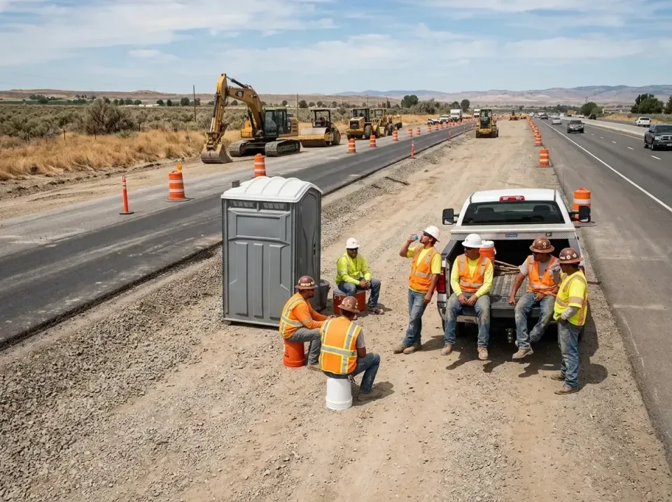 highway-road-construction-crew-007 — frequently asked questions, Porta Potty and Restroom Rentals in Upland, IN